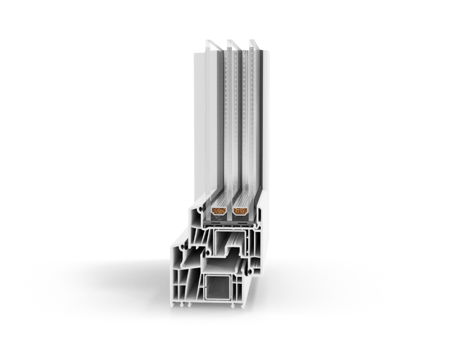EKOSUN_7_CL_2 kozijnmodel doorsnede illustratie zijkant