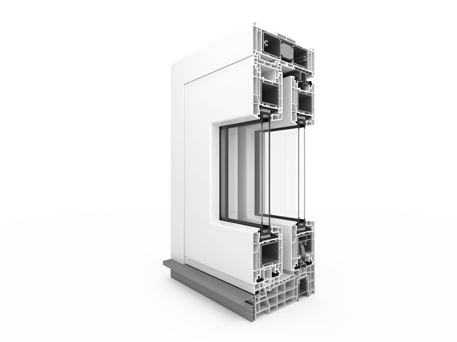 HST_85 Schuifpui model doorsnede