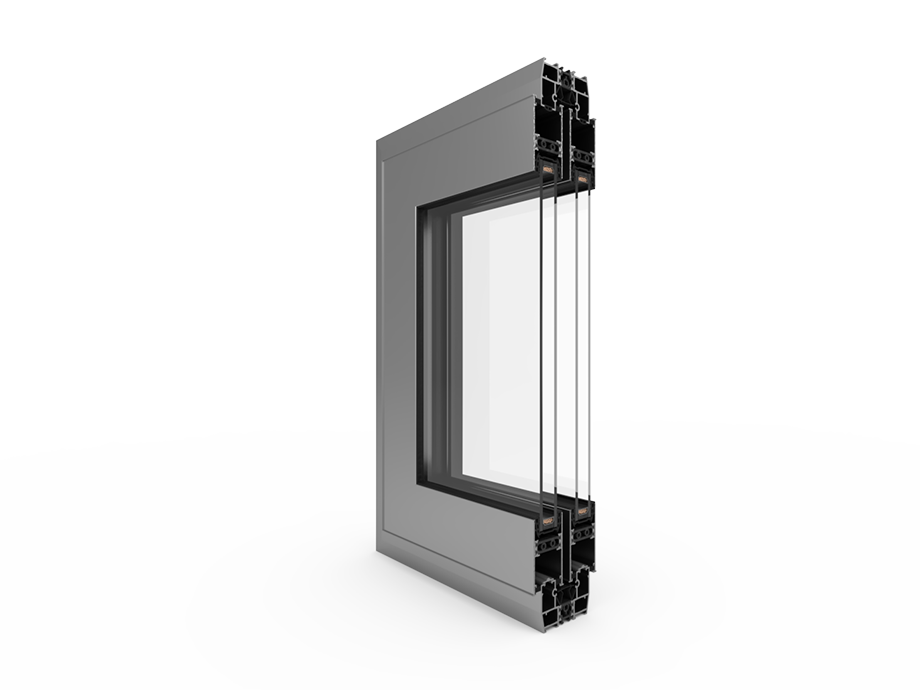 Afbeelding van het Modernslide schuifdeursysteem met doorsnede.