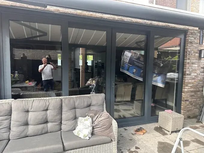 aluminium schuifpui antraciet triple glas